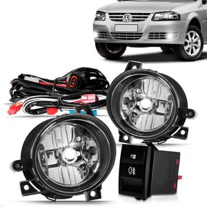 Kit Farol De Milha Gol Parati Saveiro 2006 A 2009 Auxiliar Neblina Botão Original