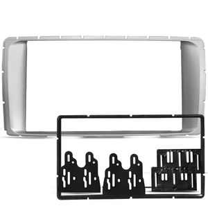 Moldura Do Painel 2 Din Hilux Srv 2012 A 2015 Prata Padrão Japonês E Chinês