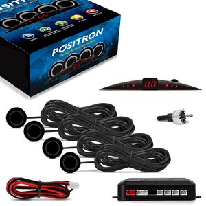 Sensor De Estacionamento Ré Preto Positron 4 Pontos 20mm
