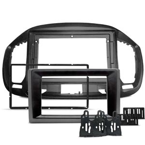 Moldura De Painel 9 Polegadas Fiat Uno 2015 A 2021 Com Redutor Pra 7 Black Piano