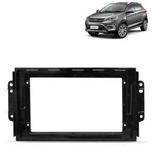Moldura Do Painel 9 Polegadas Chery Tiggo 2 2018 A 2022 Black Piano