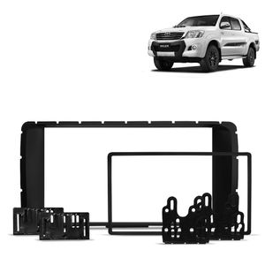 Moldura Do Painel 2 Din Hilux Srv 2012 A 2015 Preto