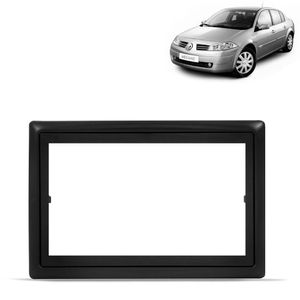 Moldura Do Painel 2 Din Megane 2009 A 2020 Preto