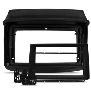 Moldura De Painel 9 Polegadas Com Redutor Pra 7 L200 Triton Dakar E Pajero Sport Preto