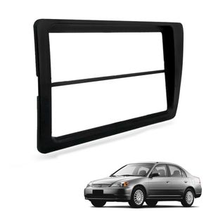 Moldura Do Painel 1din 2 Din Civic 2001 A 2006 Preto Padrão Japonês