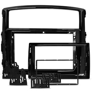 Moldura De Painel 9 Com Redutor Para 7 Polegadas Pajero Full 2008 A 2021 Black Piano