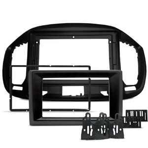 Moldura De Painel 9 Polegadas Fiat Uno 2015 A 2021 Com Redutor Pra 7 Preto Fosco