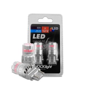 Par Lâmpada Led Vermelha T25 23 Smd-4014-3030 3157 2 Polo 6000k 12v