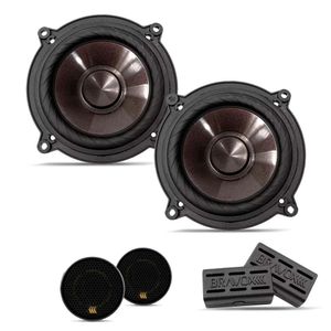 Par Alto Falante 2 Vias Bravox 5 Pol Cs50p 120w Rms Com Twitter E Divisor Black