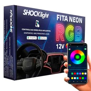 Fita Led Neon Rgb Luz Interna 5 Canhões 6 Metros 12v Shocklight