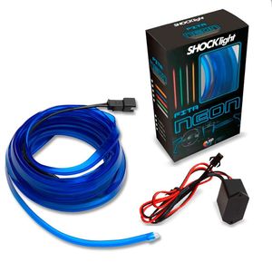 Fita Led Neon Azul Interior 3 Metros 12v Shocklight