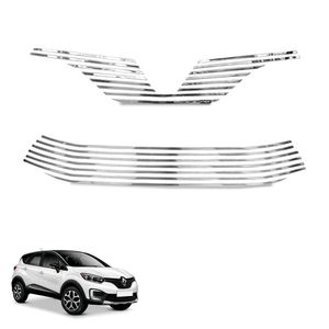 Sobre Grade Captur 2017 A 2020 Aço Inox Cromada Slim