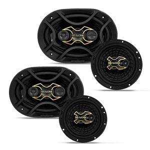 Alto Falante Kit Fácil Bravox 6x9 Pol + 6 Pol 240w Rms Linha Gold