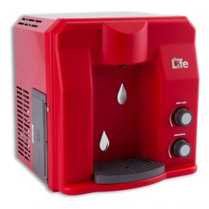 Purificador De Água Gelada Água Alcalina Flex He Top Life Ph Alcalino 9,5 Vermelho 110V