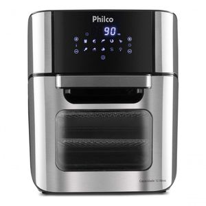 Fritadeira Air Fryer Oven Philco Sem Oleo PFR2250V 4 Em 1 12L 1800W Preto 110V