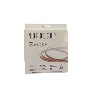 Fita Led Ip20 12w/m 12v Cob 1200lm/m 5mt Nordecor 4000k