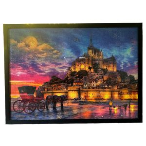 Quadro De Quebra-cabeça - Luar Em Monte Saint-michel - 1000 Pç