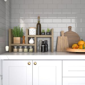 Organizador - Porta Temperos Para Cozinha Carvalho Mel