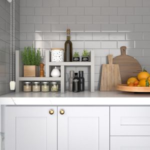 Organizador - Porta Temperos Para Cozinha Cinza