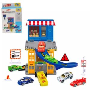 Mini Pista Estacionamento De Brinquedo Com 12 Peças
