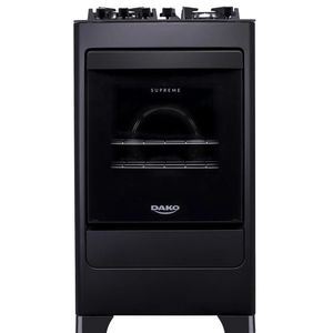 Fogão Dako 4 Bocas Com Mesa De Vidro Mega Chama Supreme Glass Preto Bivolt