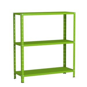 Estante De Aço Multiuso Livros Decorações Ferramentas 03 Prateleiras EAF007008 Verde