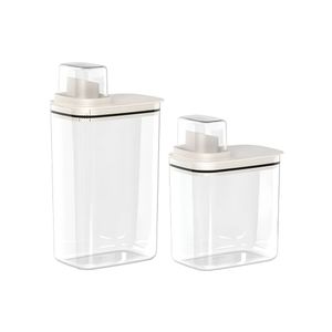 Kit Organizadores De Lavanderia Multiuso 2,3l E 1,5l Dispensers De Sabão Flow