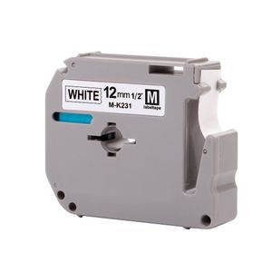 Fita Para Rotulador Brother M-k231 12mm Preto Sobre Branco