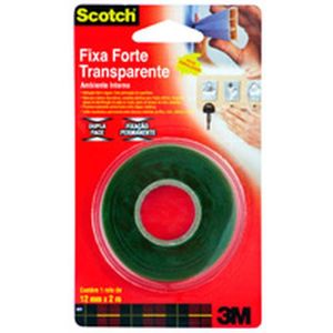 Fita Dupla Face 3m Forte Fixa 12 Mm X 2 Metros