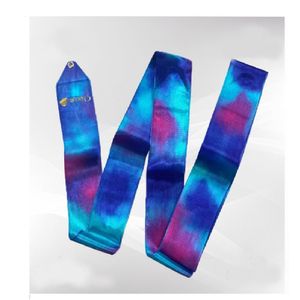 Fita Tie Dye Chacott 6m Ginastica Ritmica - Selo Fig Azul-roxo