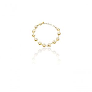 Pulseira Corrente De Pérolas Banhado Em Ouro 18k