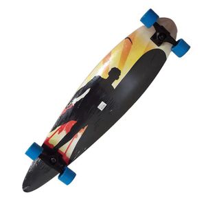Longboard Skate Abec Rolamento Shape Rodas Completo Surfista Manobra Deck