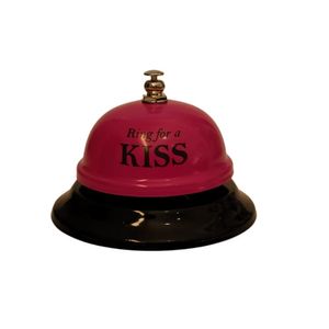 Campainha Sino De Mesa Balcão Aperte Para Pedir Beijo Rosa