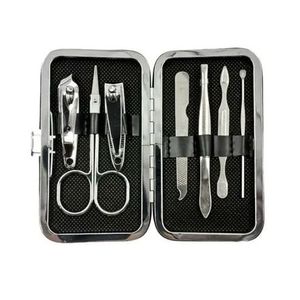 Kit Manicure 7 Peças Em Metal + Estojo