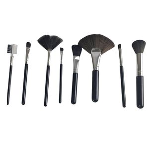Pincel Kit 8 Peças Maquiagem Profissional Corretivo Sombra Base Make Up