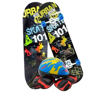 Skate Infantil Estampado Urban Kit Equipamentos De Proteção