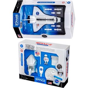 Kit Espacial Nasa 16 Peças Lunar Satélite Astronauta Foguete