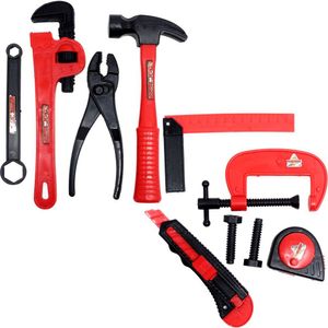 Kit Ferramentas Brinquedo De Construção Marceneiro Com 12pçs