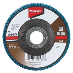 Flap Disco 115 Mm Grão Z40 Makita