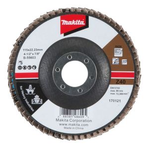 Flap Disco Grão #z40 115 Mm Makita