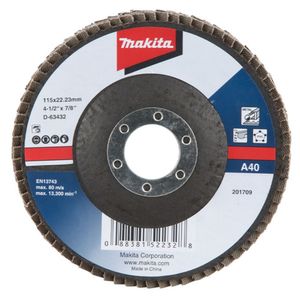 Flap Disco 115 X 22.23 Mm Grão A40 Makita