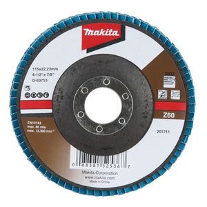 Flap Disco 115 Mm Grão Z60 Makita