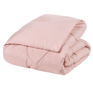 Edredom Solteiro Unique Dupla Face Micropercal 200 Fios Toque De Algodão 1 Peça - Rose