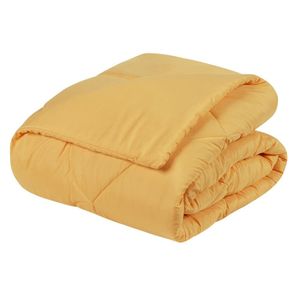 Edredom Queen Unique Dupla Face Micropercal 200 Fios Toque De Algodão 1 Peça - Amarelo