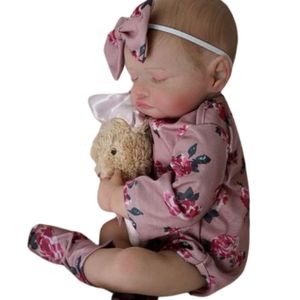 Bebê Reborn Dormindo Artesanal Corpo Todo Em Vinil De Silicone