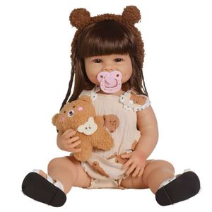 Bebê Reborn Menina Olhos Abertos Artesanal Corpo Todo De Silicone De Vinil