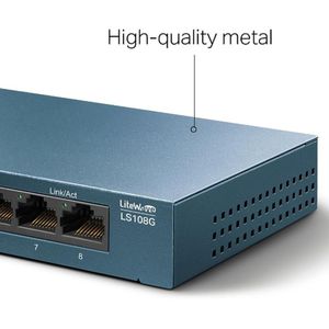 Switch De Mesa Tp-link, 8 Portas 10-100-1000mbps - Ls108g