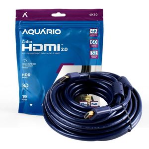 Cabo Hdmi Aquario 4k10 4k Macho X Macho 2.0 10m