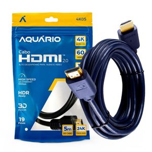 Cabo Hdmi Aquario 4k05 4k Macho X Macho 2.0 5m