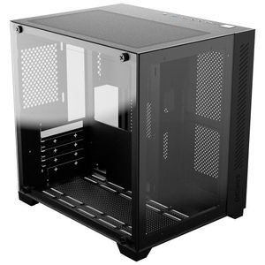Gabinete Gamer Forcefield Black Vulcan - Frontal E...